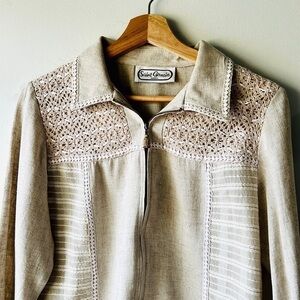 Vintage St Germain Paris Linen Jacket
